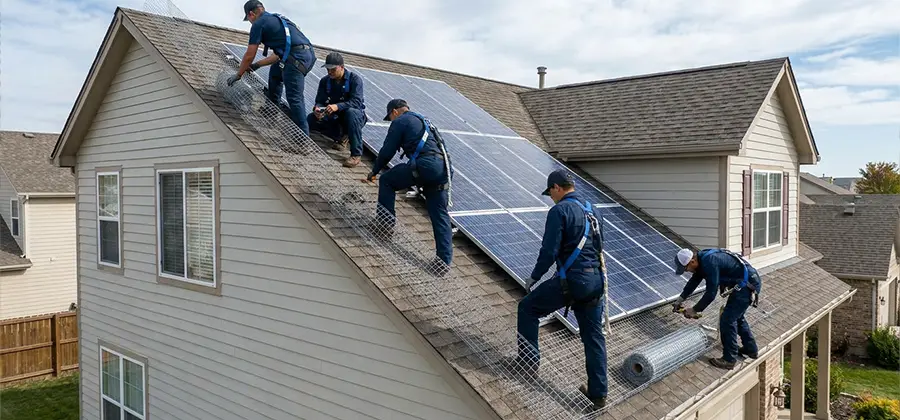 Pigeon Wire for Solar Panels in Boise